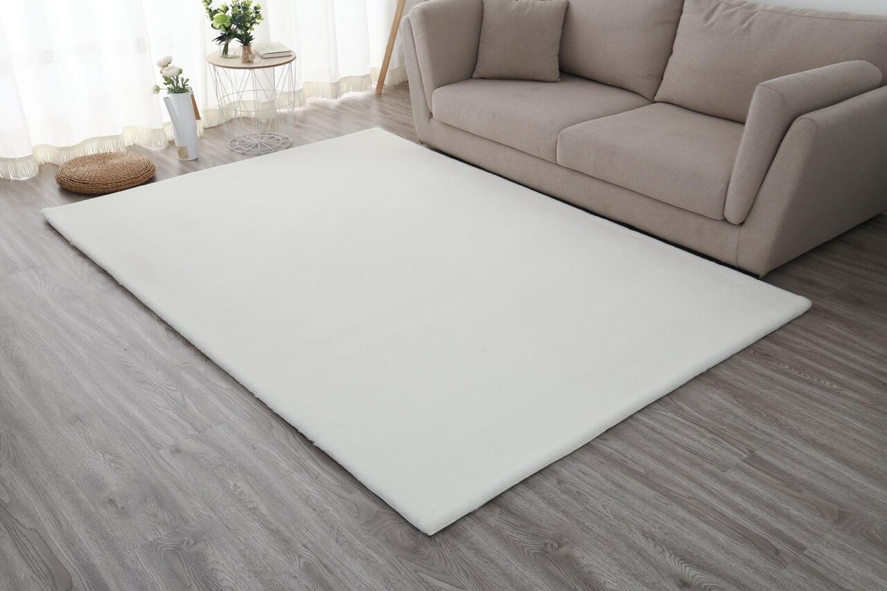 Covor Shaggy soft, Heinner, 70x140 cm, poliester/bumbac, alb - imagine 4